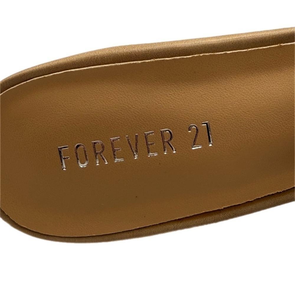 Forever 21 | Pure2 Tan Silver Rhinestone Embellished Peep Toe Heels New - Picture 10 of 12